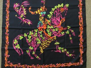 Hermes Paris 100 Silk Scarf Multi - Color Horse With Tag
