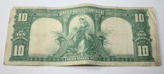 RARE 1901 Buffalo Bison $10 Lewis & Clark U S Bank Note Bill Red Seal Ten Dollar 5