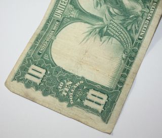 RARE 1901 Buffalo Bison $10 Lewis & Clark U S Bank Note Bill Red Seal Ten Dollar 7