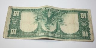 RARE 1901 Buffalo Bison $10 Lewis & Clark U S Bank Note Bill Red Seal Ten Dollar 8