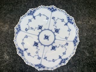 Vintage Royal Copenhagen BLUE FLUTED FULL LACED Cake Plate 1018 - 1st Quality 3
