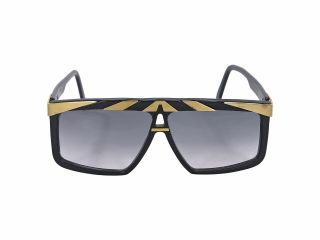 Black & Gold Vintage Alpina Rectangular Sunglasses