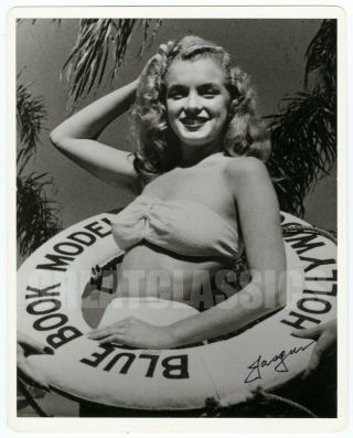 Marilyn Monroe 1946 In Bikini Vintage Dblwt Photograph Joseph Jasgur Signed