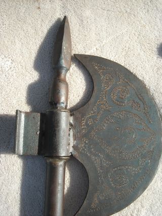 Vintage / Antique Engraved Roman Gladiator Warrior Helmet Shield Hatchets Metal 7