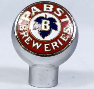 Vtg Pabst Breweries Ball Tap Knob Handle Blue Ribbon Beer Milwaukee Wi Robbins