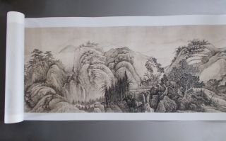 Chinese History Famous Painting - Wang Hui王翚 Xishan Travel Map溪山行旅图卷