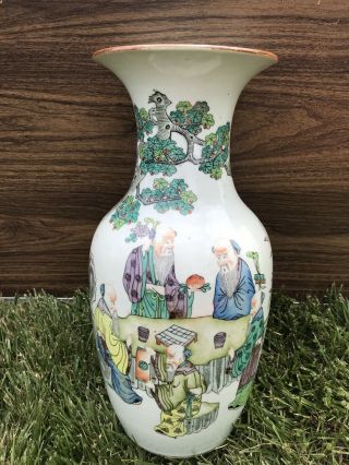 Antique Qianlong Chinese Famille Rose Porcelain Vase In 1