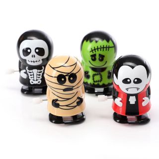 4 Pack Cute Halloween Vampire Mummy Monster Wind - Up Walking Toys For Kids Gift