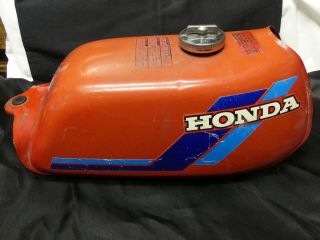 Vintage Honda Atc70 Atc 70 Oem Steel Fuel Gas Tank With Cap Unrestored