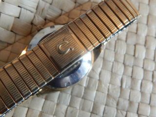 Vintage Men ' s Omega Automatic Geneve - Date Watch On A Fixo - Flex - S Omega Band 5