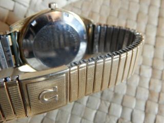 Vintage Men ' s Omega Automatic Geneve - Date Watch On A Fixo - Flex - S Omega Band 8