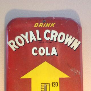 Vintage Royal Crown Cola Thermometer Sign Dasco Feb.  1948 Soda Pop Gas Station