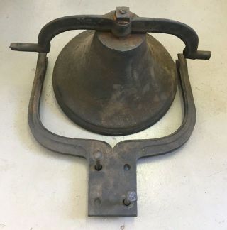 Antique 90 Pound No.  4 Cast Iron Bell 16 3/4” Very Thick & Loud Church School