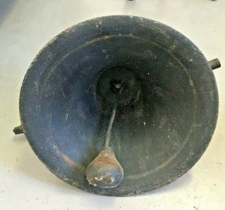 Antique 90 Pound No.  4 Cast Iron Bell 16 3/4” Very Thick & Loud Church School 5