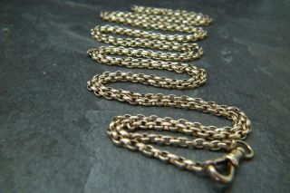 Stunning Antique Victorian Faceted Link 18ct Rolled Gold Long Guard Watch Chain