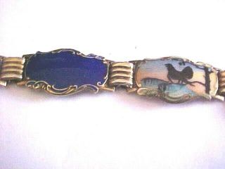 Vintage Norwegian Enameled Gilded 925S Enamel Bracelet Norge Hans Myhre Norway 5