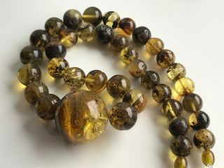 Natural Vintage Amber Beads Antique Baltic Old Necklace 62.  39 gr 6