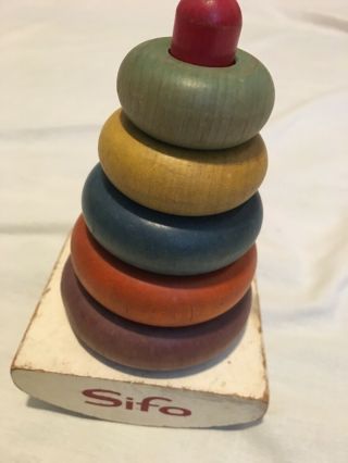 Vintage 1960’s Wood Sifo Stacking Toy