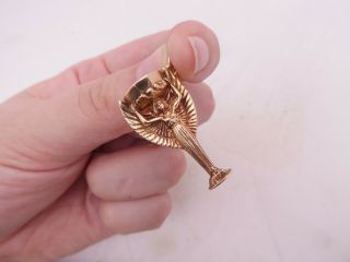 9ct Gold Heavy Vintage 1966 World Cup Large Charm/ Pendant,  5.  6 Grams,  9k 375