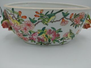 Chinese Famille Rose Basin 12.  25 L X 6.  75 W X 4.  75 High No Chips Or Cracks