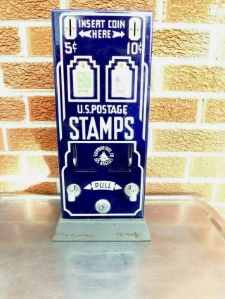 Vintage Stamp Machine - 5 & 10 cents - Shipman Mfg Co - Post Office counter top 3