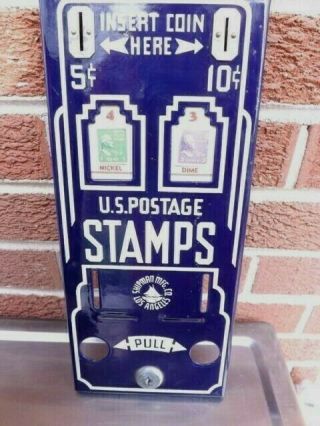 Vintage Stamp Machine - 5 & 10 cents - Shipman Mfg Co - Post Office counter top 6