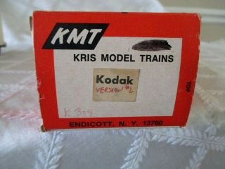 ULTRA RARE - VINTAGE KRIS MODEL TRAINS KMT - WHITE KODAK BOX CAR - W ORG BOX - 2