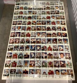 1961 Fleer Football Uncut Sheet (132 Cards) Don Maynard & Jim Otto Rc Rare