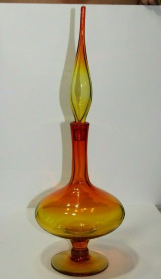 Vintage Blenko Amberina Art Glass - 6211 Wayne Husted
