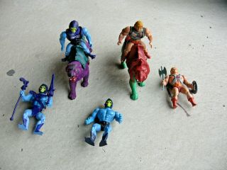 Vintage Group Of He - Man,  Sleletor,  Battle Cat,  Panthor (1981) Mattel