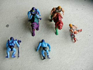 Vintage group of He - man,  Sleletor,  Battle Cat,  Panthor (1981) Mattel 2