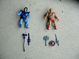 Vintage group of He - man,  Sleletor,  Battle Cat,  Panthor (1981) Mattel 3