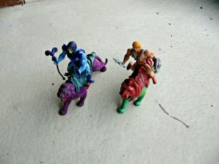 Vintage group of He - man,  Sleletor,  Battle Cat,  Panthor (1981) Mattel 5