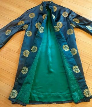 Vintage Chinese Silk Embroidered Robe Jacket