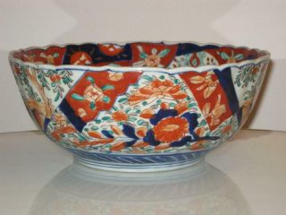 Stunning Large Japanese Meiji Period Imari Porcelain Bowl