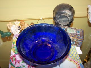 ESTATE ITEM Antique Chinese BLUE Peking Glass Bowl QIng 3