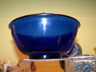 ESTATE ITEM Antique Chinese BLUE Peking Glass Bowl QIng 4