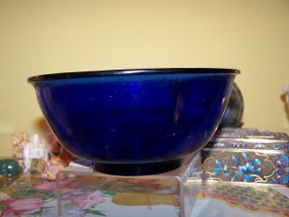 ESTATE ITEM Antique Chinese BLUE Peking Glass Bowl QIng 5