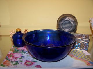 ESTATE ITEM Antique Chinese BLUE Peking Glass Bowl QIng 8