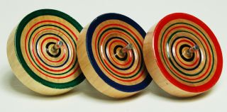 Japanese Koma Spinning Toy Top Wooden.  Traditional Japan Colorful 2
