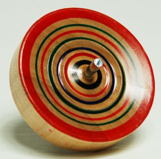 Japanese Koma Spinning Toy Top Wooden.  Traditional Japan Colorful 3