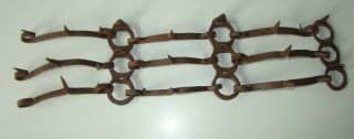Antique Spiked Dog Collar In Wrought Iron (anti Wolfe) 1750