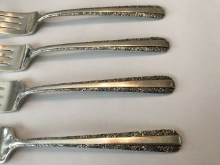 (4) TOWLE CANDLELIGHT STERLING SILVER SALAD / DESSERT FORKS 6 1/2” NO MONO 138g 3
