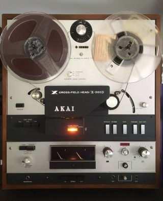 Vintage Akai X - 360d Cross Field Head Reel To Reel Tape Recorder