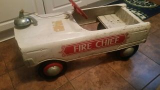 Vintage 1960 ' s Murray Fire Chief Pedal Car 2