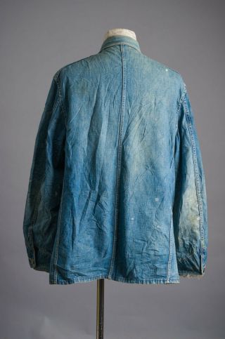 VTG WWII 1940 ' S US ARMY ? Indigo Montgomery ward DENIM Work Jacket 3