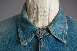 VTG WWII 1940 ' S US ARMY ? Indigo Montgomery ward DENIM Work Jacket 4