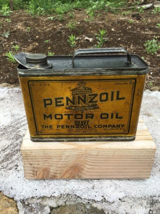 Rare Vintage Pennzoil Motor Oil Can With Bell From 1920 