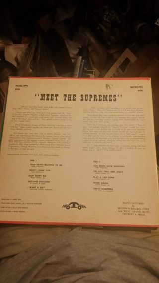 The Supremes Meet The Supremes Insanely Rare Orig ' 63 LP Withdrawn Stool Cover 2