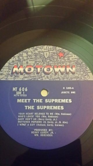 The Supremes Meet The Supremes Insanely Rare Orig ' 63 LP Withdrawn Stool Cover 3